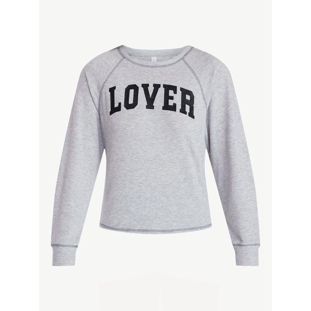 Joyspun Women's Cozy Lounge Collection Hacci Knit Long Sleeve Top Size M